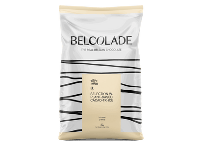 Belcolade Bakvaste chocolade Plantaardig Cacao-Trace wit 15 kg Plantaardig Cacao-Trace melk. 15 kg/Bestel eenvoudig online/Anisana