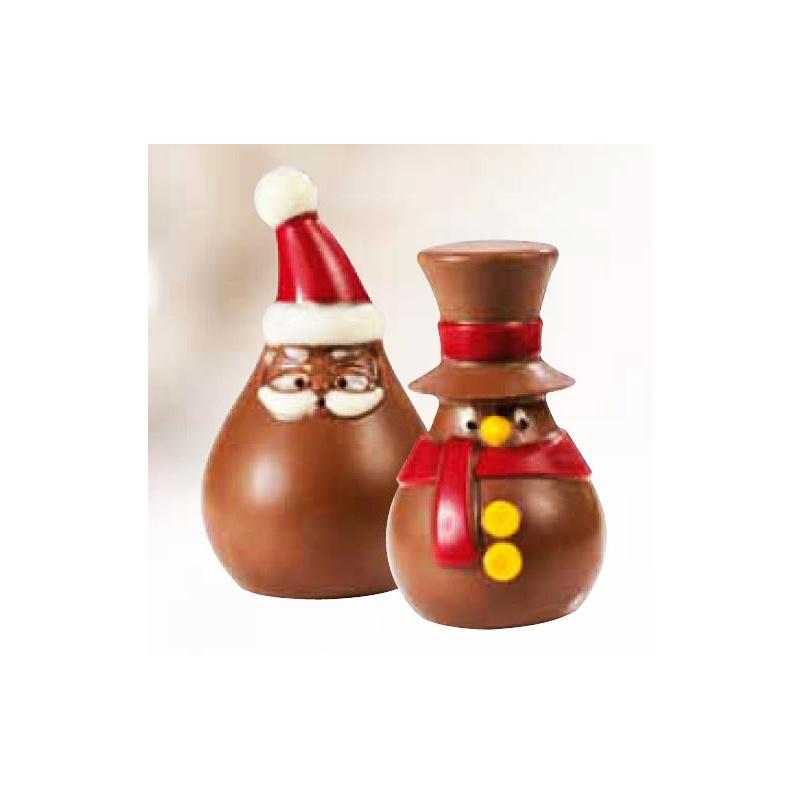 Martellato Chocoladevormen Kerstman & Sneeuwman Polycarbonaat chocoladevorm 20-C1010 Kerstman & Sneeuwman Polycarbonaat chocoladevorm/Bestel eenvoudig online/Anisana