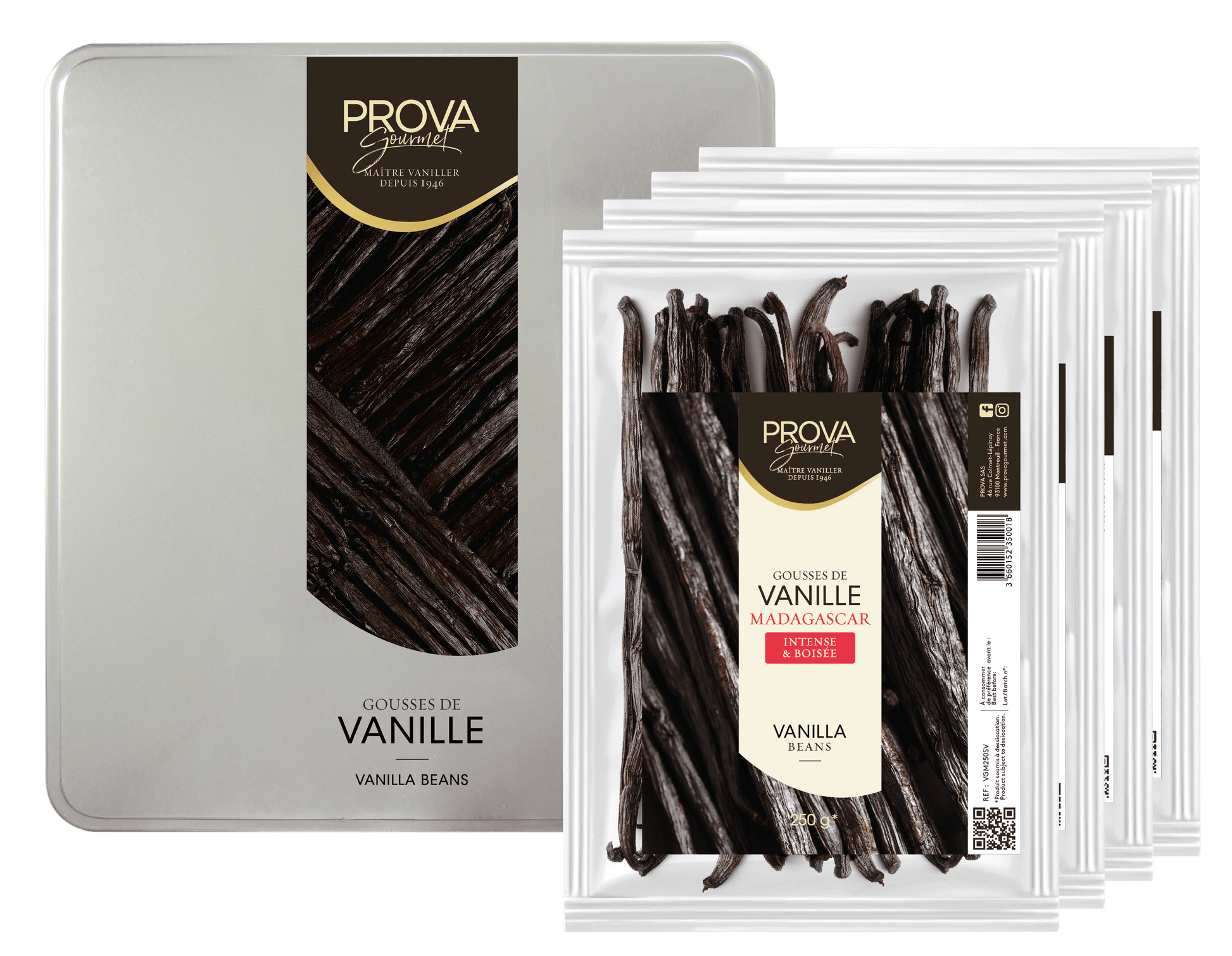 Prova 500g Madagascar Bourbon vanille 500 gr Madagascar Bourbon vanille 500 gr/Bestel eenvoudig online/Anisana